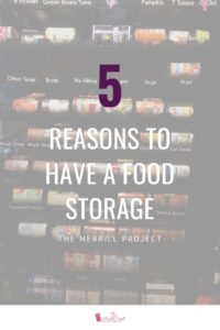 Learn the 5 reasons why you need food storage and how food storage can help you in major emergencies or unexpected life events.