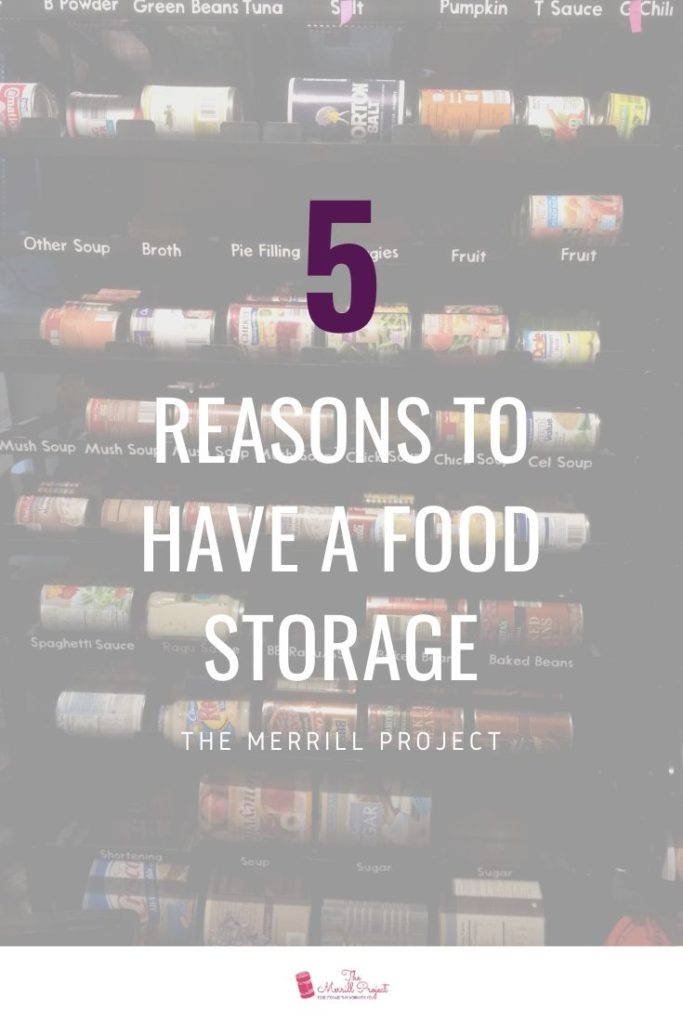 5 Reasons WHY You Need Food Storage The Merrill Project