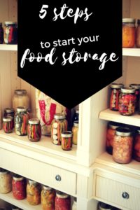 5 steps to start your food storage