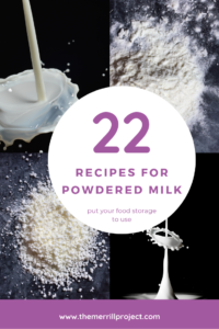 I never used powdered milk before, but needed it for my food storage. Started collecting recipes... here is a list of 22 recipes for powdered milk