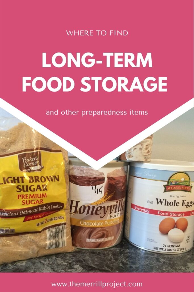 Where do I Get Food for Long Term Storage The Merrill Project